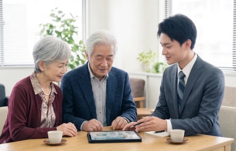 相続や将来について相談するイメージ